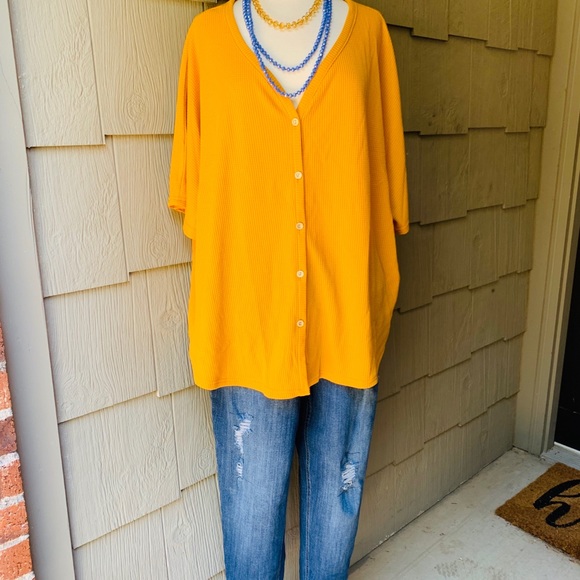Ochre Waffle Knit Top - Picture 6 of 9